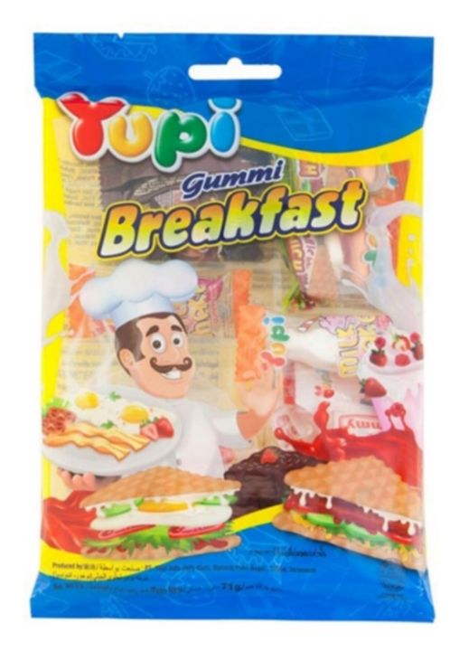 Yupi breakfast 🥞🌭🍔🍳เยลลี่เซ็ท อาหารเช้า แบบจุกๆ 5อย่างในห่อเดียว