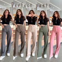 กางเกงรุ่น Perfect pants ผ้าสลาฟ ทรงขากระบอกเล็ก