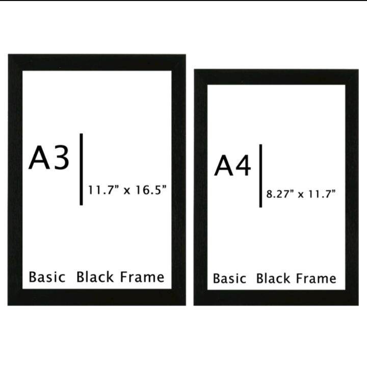 A3 / A4 Black Picture Frame Minimalist Design | Lazada PH