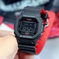 ???? Casio DW-5600HR-1DR สายทูโทน สีดำเเดง แถมฟรีกล่องใส่นาฬิกา+ตั้งเวลาพร้อมส่ง