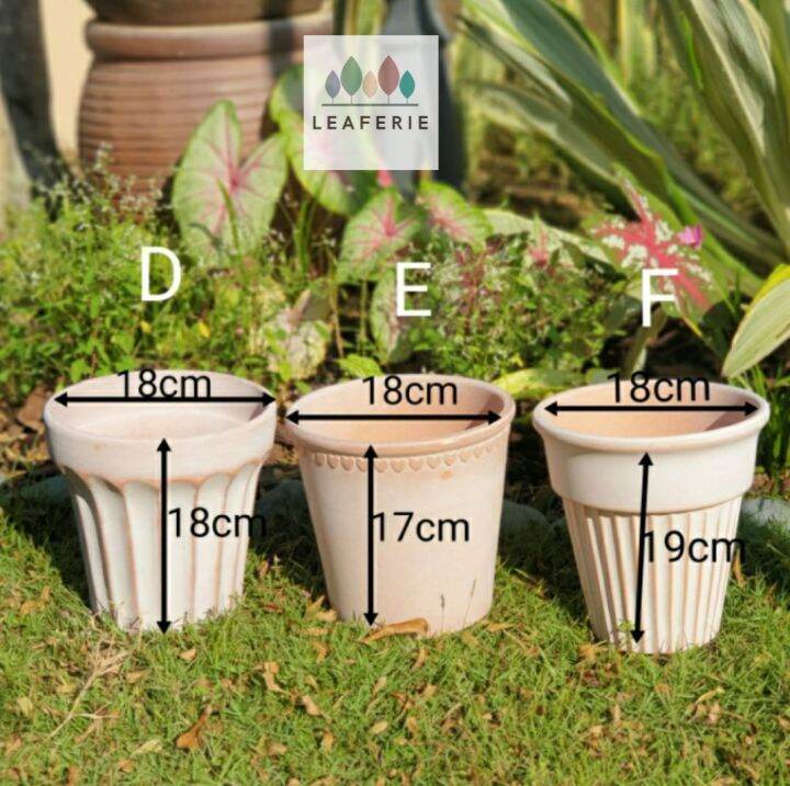 The Leaferie Tuscany terracotta Pots Flowerpot (6 designs). flowerpots
