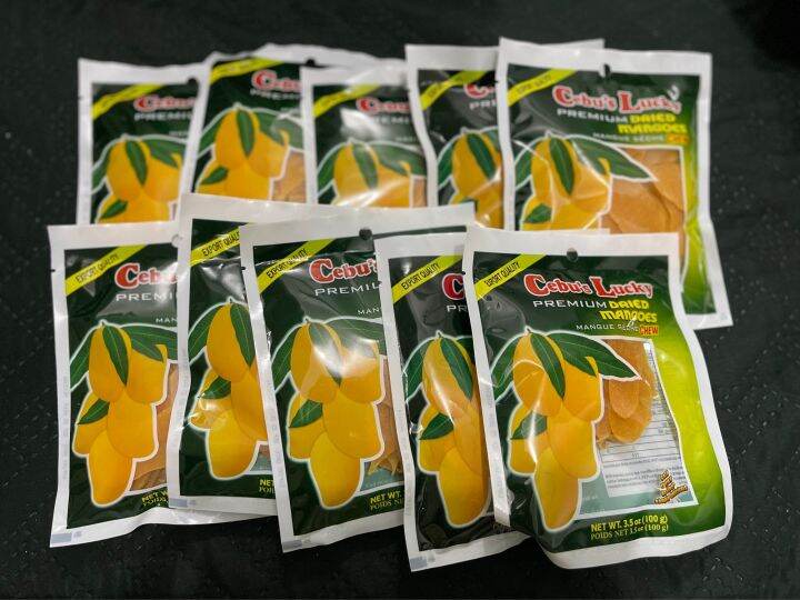 10 packs of Cebu’s Lucky Dried Mango Chew 100grams Lazada PH