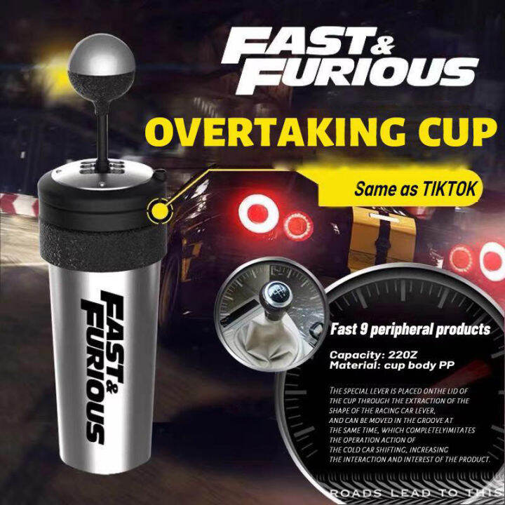 Lewis 500ML Fast And Furious 10 cangkir insulasi 304 Car Gear baja
