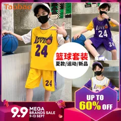 Girls' Pink Basketball Wear Suit Girl and Boy Summer No. 24 Kobe Lakers  Children's Autumn and Winter Four-Piece Sports Jersey