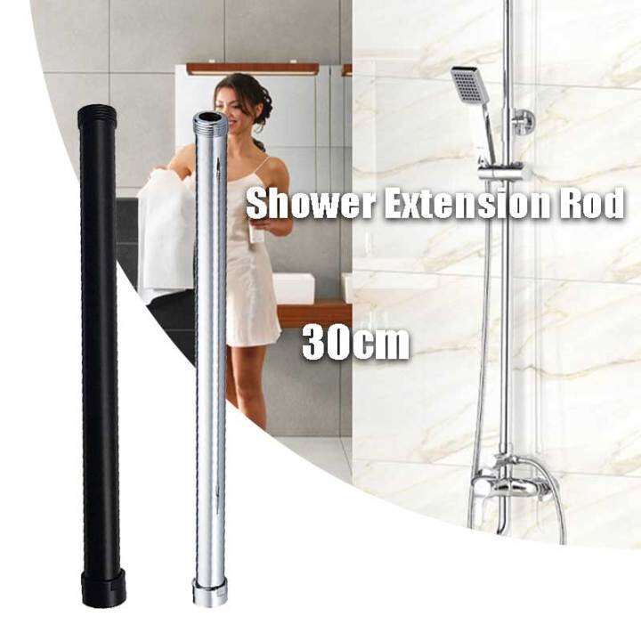 30CM Shower Extension Rod 3/4 Inch Stainless Steel Shower Head