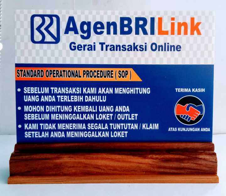 Hiasan Meja Agen Brilink Papan Peringatan Akrlik Lazada Indonesia