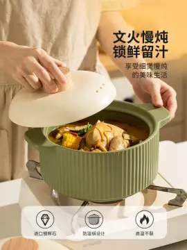 Stew Pot, Gas Stove Soup Pot, High Temperature Resistant Casserole, Ceramic  Clay Pot With Lid