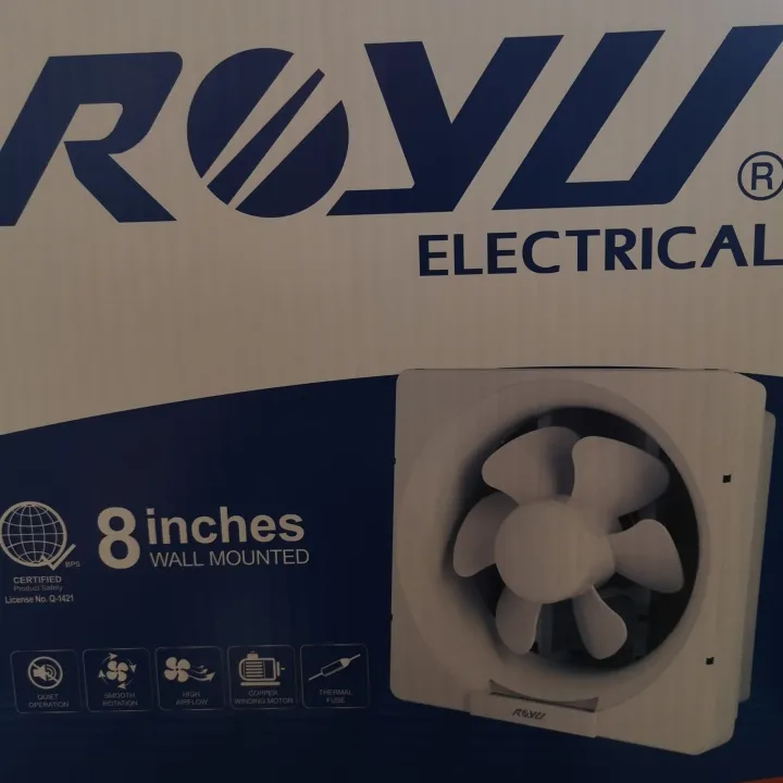 Royu.Wall mounted exhaust fan 8"..(refw01/12)..rated power 33wtts