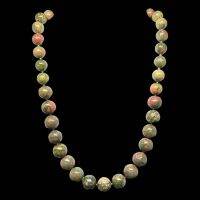 สร้อยคอ หินแจสเปอร์ เม็ดทรงกลม Jasper Round Beads Necklace Handmade Gemstone Jewelry