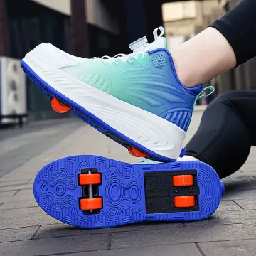 Roller Shoes Deformation Parkour Shoes Four Wheels Running Shoes