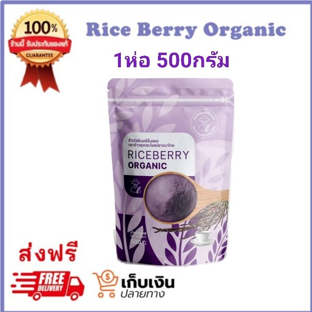 ส่งไว-ข้าวบดผง-จัดส่งฟรี-500กรัม-ทานได้-1เดือน-จมูกข้าวไรซ์เบอร์รี่บดผง-rice-berry-organic-500กรัม-อร่อยได้ประโยชน์