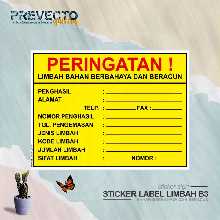 Sticker Label Limbah B3 Bahan Berbahaya Dan Beracun Lazada Indonesia 5894