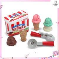 ของเล่นชุดสวมบทบาทตักไอติม พร้อมอุปกรณ์ครบชุดแบรนด์ Melissa &amp; Doug รุ่น Scoop &amp; Stack Ice Cream Cone Playset