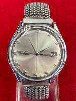 SEIKO SELFDATER 24 JEWELS Automatic ฝาหลังแมวน้ำ ตัวเรือนสแตนเลส นาฬิกาผู้ชาย มือสองของแท้