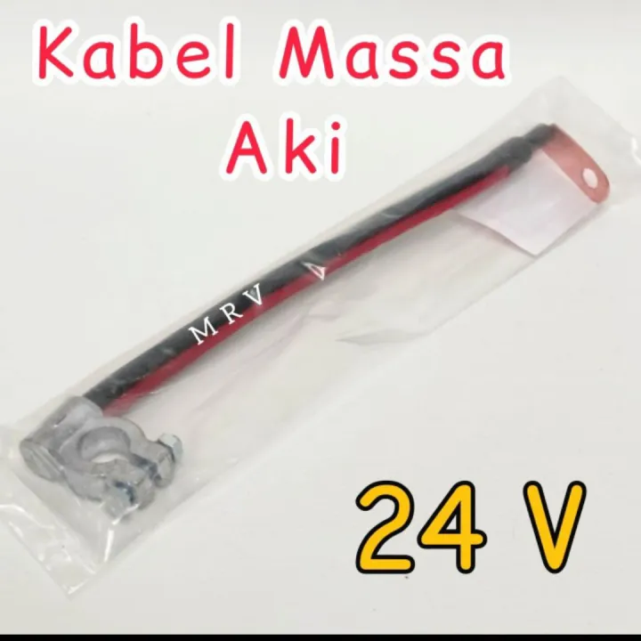 KABEL MASSA AKI MOBIL JENIS SKUN & KEPALA AKI NS50 24V 30CM | Lazada