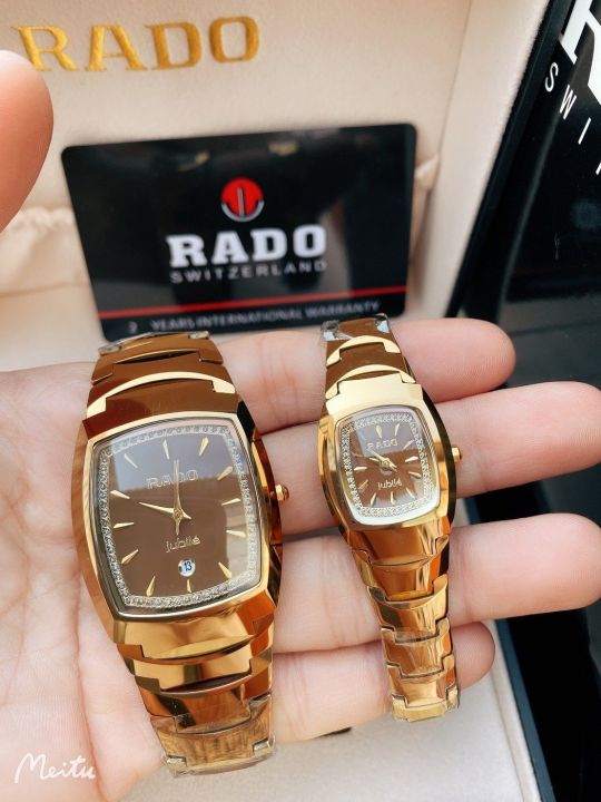 นาฬิการาโด้-ระบบควอท-size-40-มิล-สีทอง-รับประกันภาพถ่ายจากสินค้าจริง