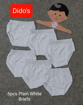 DIDOS Cotton White Printed Baby Briefs