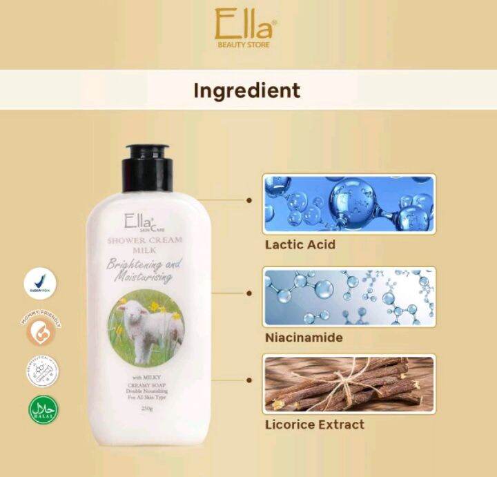 Ella skin care shower cream milk Lazada Indonesia