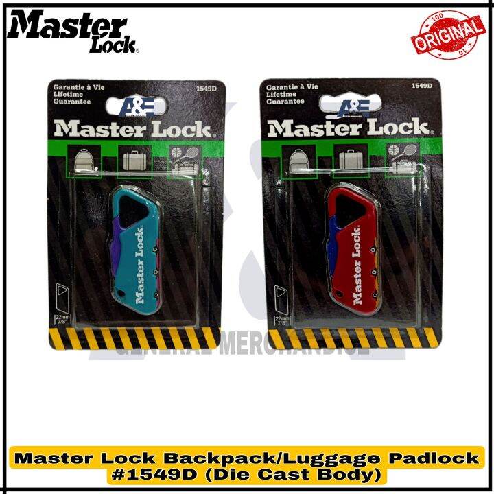 Master Lock Backpack/ Luggage Combination Padlock 1549DCM Lazada PH