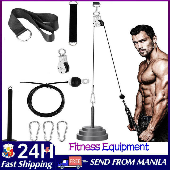 Fitness System Self Made DIY Pulley Rope Fitness Apparatus Strength