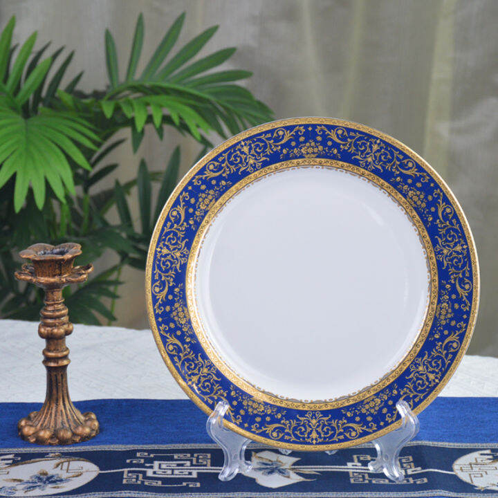 vintage golden porcelain dinner plates luxury ceramic gold dish for