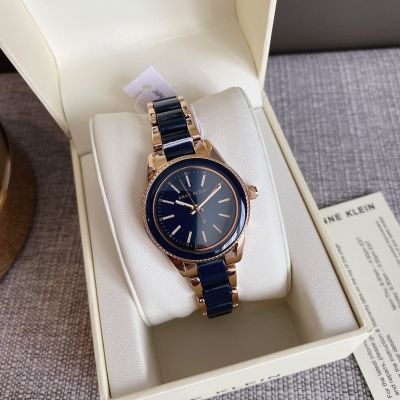 👑ของแท้ 100%👑 นาฬิกาข้อมือ สีน้ำเงิน Anne Klein Womens Resin Bracelet Watch AK/3212
