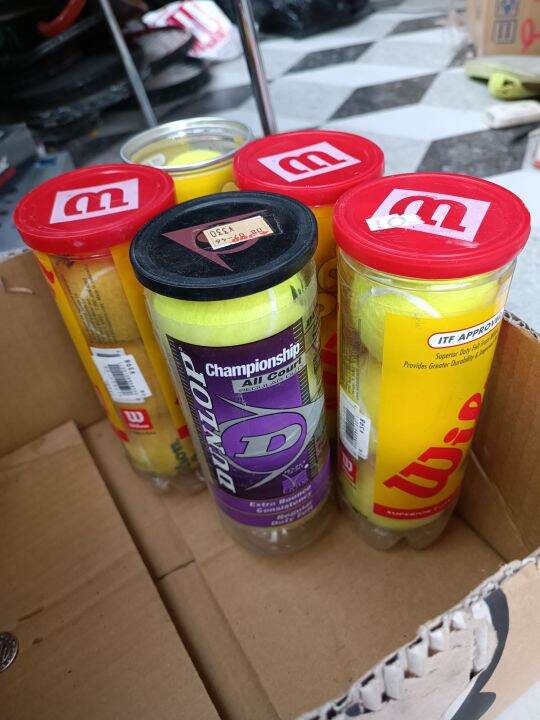 tennis balls in plastic can 3pcs used Lazada PH