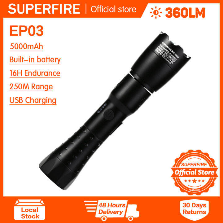 SUPERFIRE Flashlight EP03 Explosion Proof Flashlight 90 Degree Right