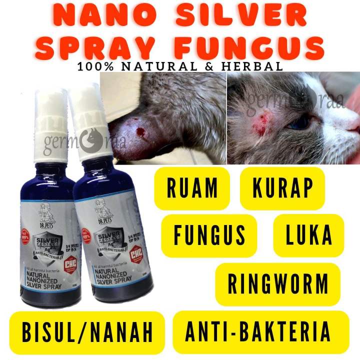 Natural Pet Spray Rawat Kurap Fungus Luka Sporo Ringworm Eye Infection ...