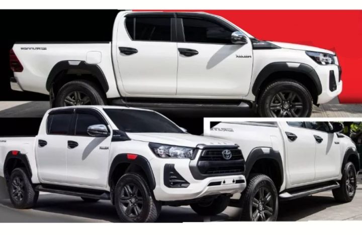 คิ้วล้อ-ซุ้มล้อtoyota-revo15-22-ดำด้านแถบแดง-เทา-ขนาด6นิ้ว-งานไทย-งายพลาสติกabsเกรดเอสวยงาม-แข็งแรง-ทนทาน-ใส่ได้แคป-4ปต-ยกสูง-ไม่เจาะถังรถยนต์