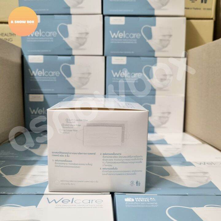 welcare-หน้ากากอนามัยทางการแพทย์-3-ชั้น-level-1-50-ชิ้น