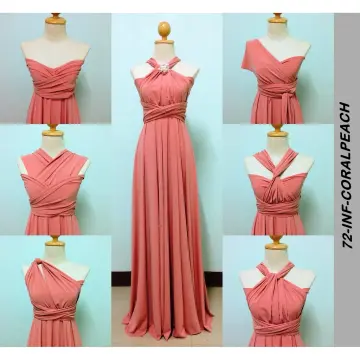 Buy Coral Peach Infinity Dress online