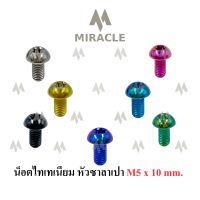 น็อตไทเทเนี่ยม หัวซาลาเปา ขนาดเกลียว m5 ยาว 10 mm.