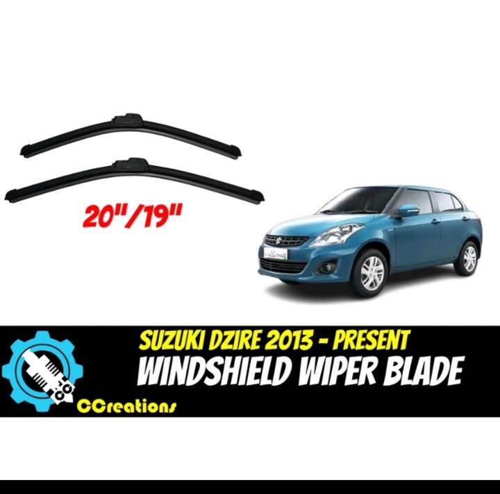SUZUKI DZIRE 2013 PRESENT FRAMELESS BANANA TYPE CAR WIPER BLADE