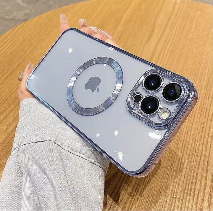 เคสนิ่มชาร์จได้-ขอบเงาพร้อมเลนส์กล้องในตัว-สำหรับ-iphone-i11-11promax-i12-12pro-12promax-i13-13pro-13promax