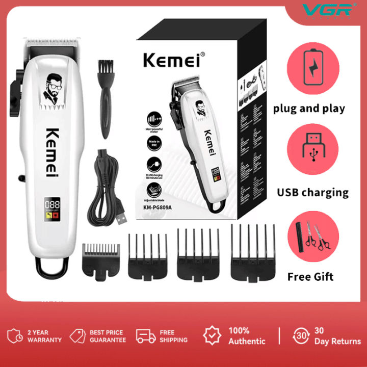 Kemei 809 KM-PG809A PG809 Pencukur Rambut Rechargeable Electric Hair ...
