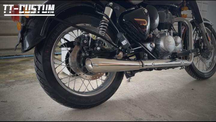 ท่อไอเสีย-ช็อคเวฟ-ตรงรุ่น-royal-enfield-classic-350-ใส่ได้ไม่ต้องแปลง-ใส้เกลียว-เสียงเพราะ-สำนัก-tt