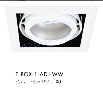 E-BOX-1-ADJ โคมดาวไลท์ ยี่ห้อ LAMPTITUDE รุ่น E-BOX-1-ADJ Recessed Downlight E27 E-BOX-2-ADJ Authentic Lighting