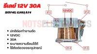 รีเลย์ 12V 30A รุ่น 822EN-1B ยี่ห้อ SONG GHUAN แบบไม่มีบอดี้ระบายความร้อนได้ดี สินค้าเป็นของใหม่คุณภาพสูงจาโรงงาน ใช้ในตัดต่อวงจร/วงจรป้องกันลำโพง/อื่นๆ