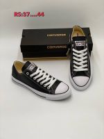 รองเท้าผ้าใบ converse หนังงานดีพร้อมกล่อง สินค้าพร้อมส่ง