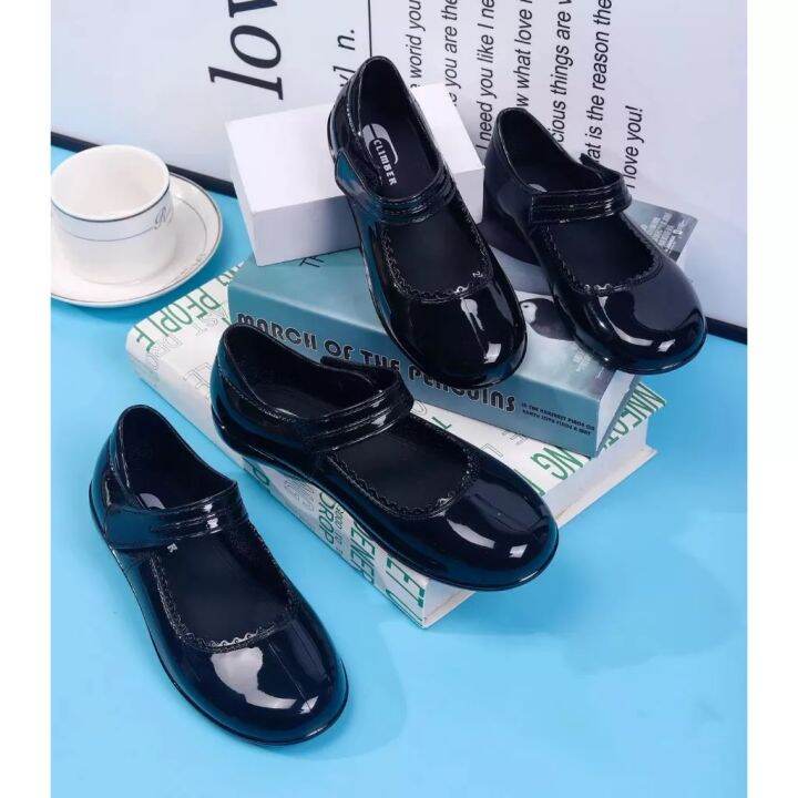 kids glossy formal black shoes kids Lazada PH