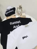 Oversized เสื้อยืดโอเวอร์ไซส์ลายSunset And Mountain Sea