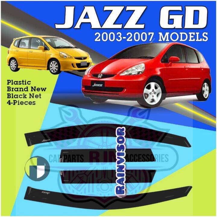Window Visor for Honda Jazz GD 2003 2004 2005 2006 2007 rain guard sun