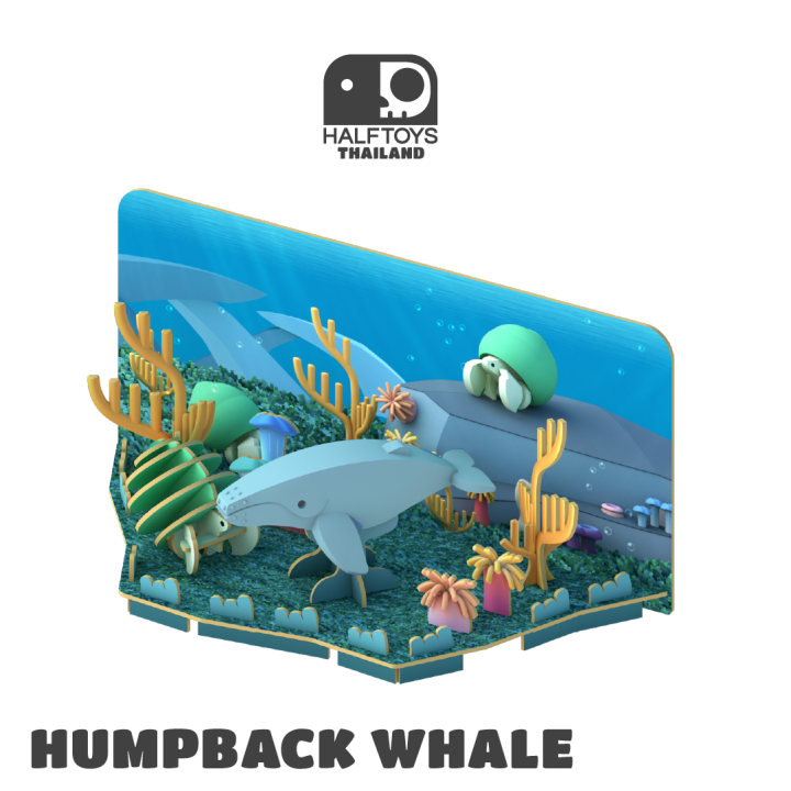 HALFTOYS (ฮาล์ฟทอยส์) Half Ocean : Humpback Whale (Diorama) ของเล่น ...
