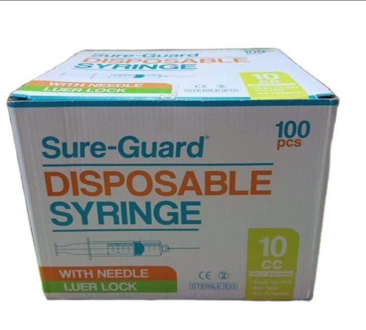 10cc Syringe Disposable Sureguard 100Pcs Lazada PH