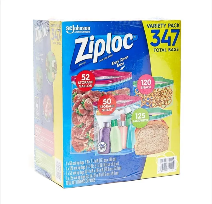 ZIPLOC STORAGE BAGS VARIETY PACK 347s Lazada PH