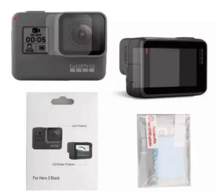 ฟิล์มกันรอย-gopro-7-6-5-hero-2018-protective-film-lens-lcd-screen-action-camera