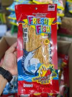 ?ปลาทาโร่ ปลาเส้นปรุงรส รสพริกมหาชัย ? ตรา Fresh Fish 1 ซอง น้ำหนัก 85 กรัม เคี้ยวเพลิน แซ่บบบบ..?