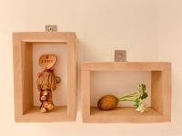 Minimalist กล่องไม้ กรอบไม้ติดผนัง ตั้งโชว์ของ ชั้นวางของทำจากไม้ ที่แขวนผนัง Wooden Box Wooden Frame