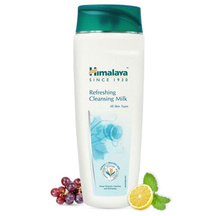 โลชั่นน้ำนมทำความสะอาดใบหน้า-เช็ดเครื่องสำอาง-himlaya-refreshing-cleansing-milk-100ml